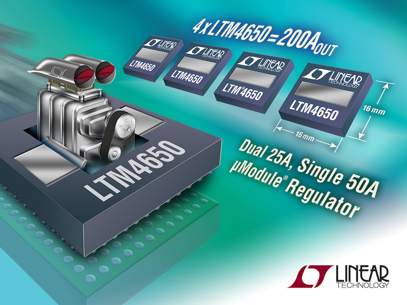 Linear's latest µModule regulator provides either 50A or Dual 25A output